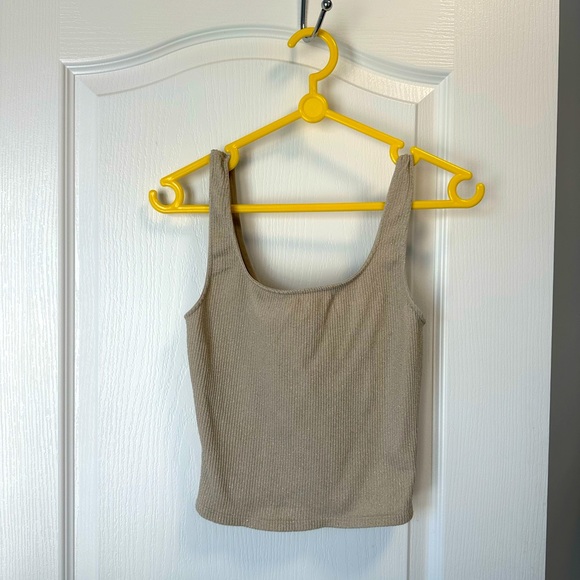 Beige Cropped Tank - Picture 1 of 3